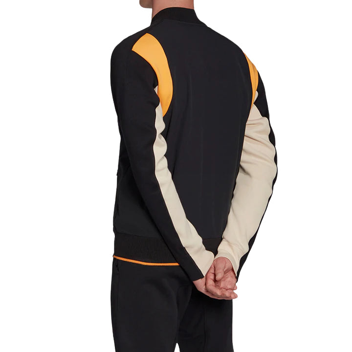 Adidas Mens Black/Black/Real Gold Vrct Comfy Collegiate Zipup Jacket-1