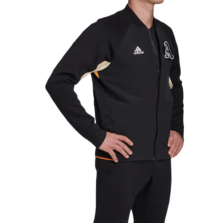 Adidas Mens Black/Black/Real Gold Vrct Comfy Collegiate Zipup Jacket-3