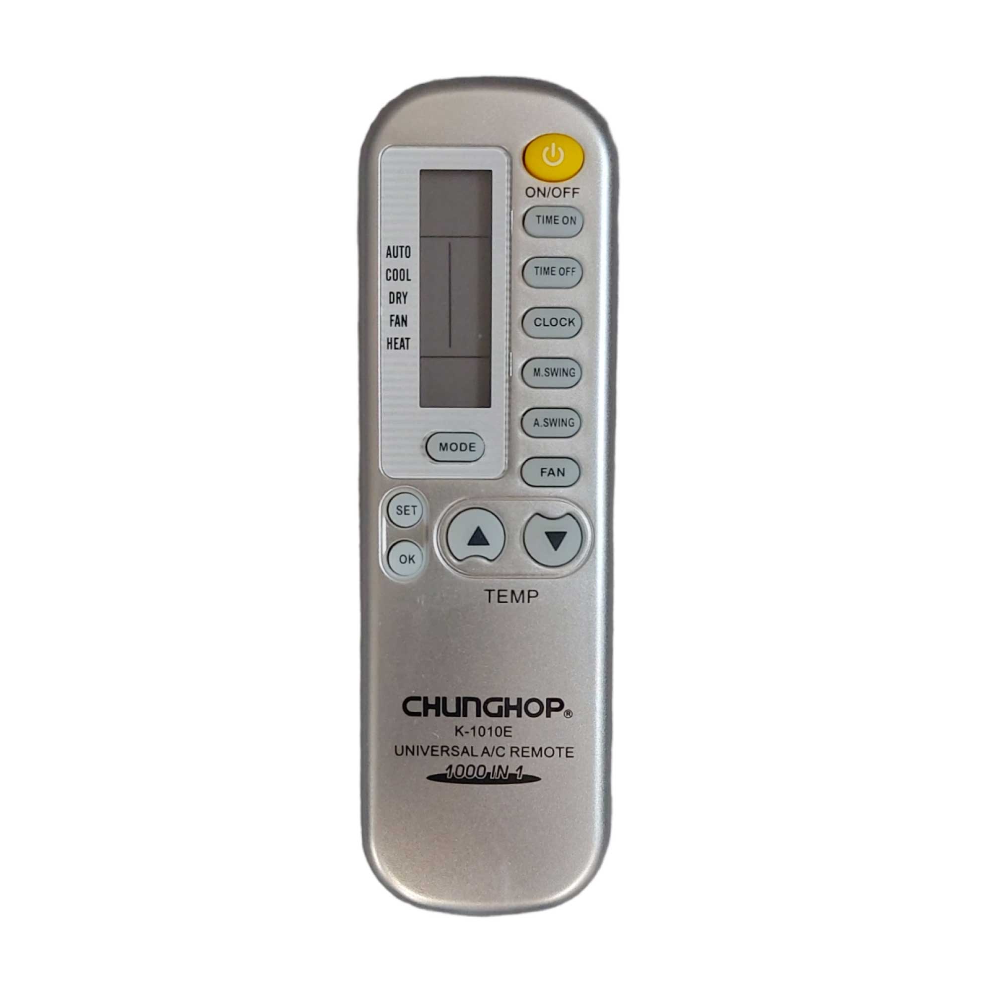 Air Conditioner AC Remote Control Silver - For ACSOM ACTRON AIR ADC AIDELONG-0