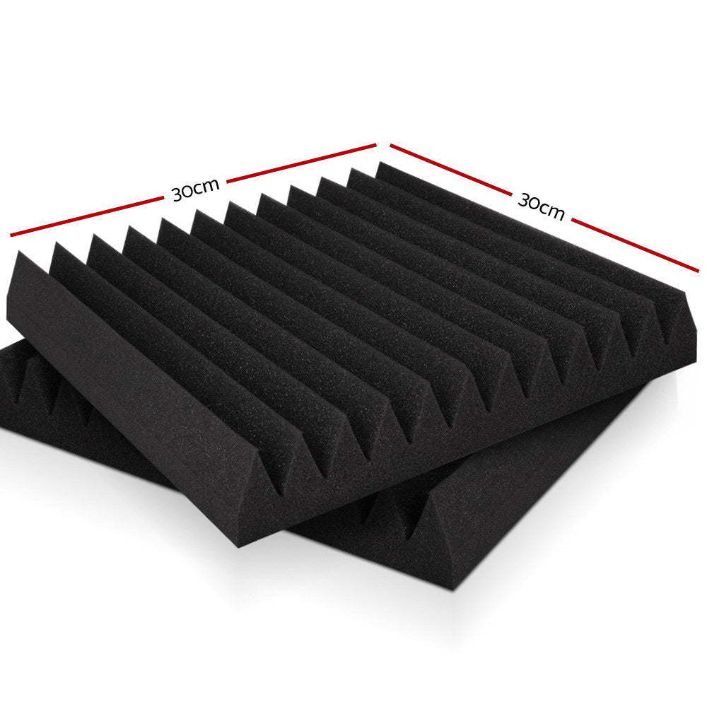 Alpha 40pcs Acoustic Foam Panels Tiles Studio Sound Absorbtion Wedge 30X30CM-1