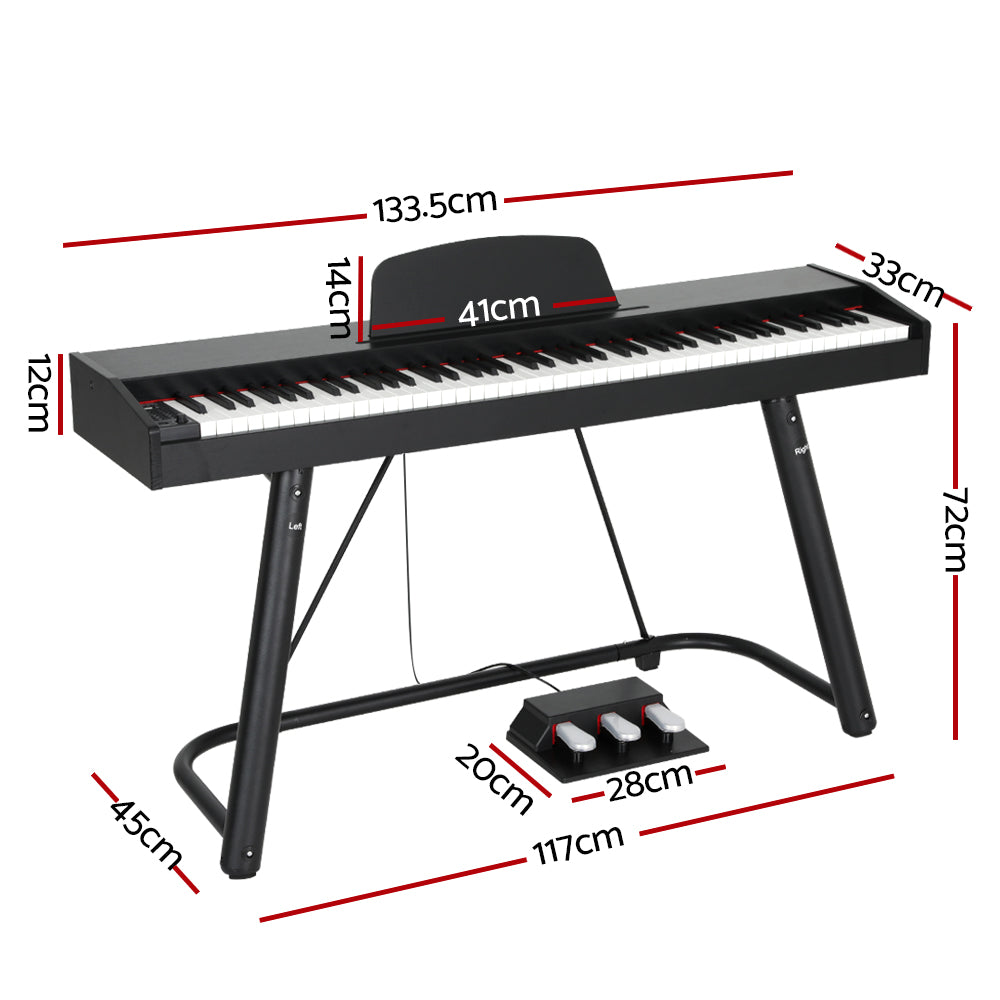 Alpha 88 Keys Electronic Keyboard Digital Piano Full-weighted w/ stand-1