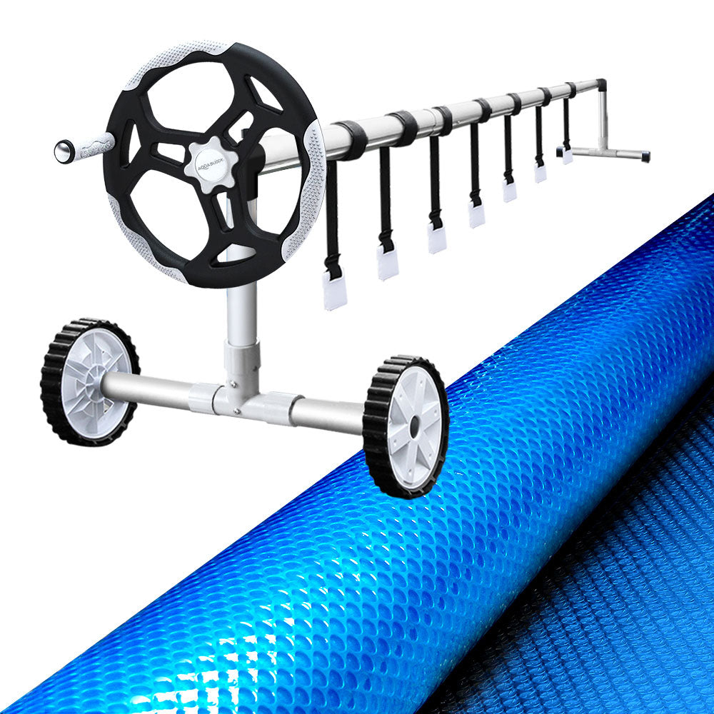 Aquabuddy Swimming Pool Cover Pools Roller Wheel Solar Blanket Covers10X4M-0