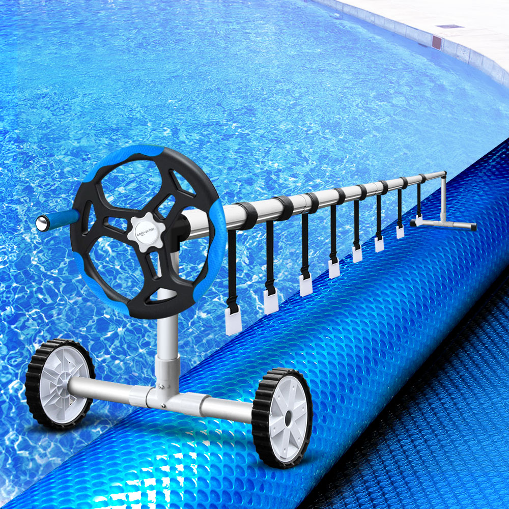 Aquabuddy Swimming Solar Pool Cover Pools Roller Wheel Blanket Covers 11X4.8M-7