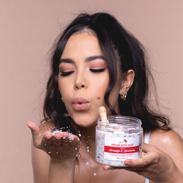 Argan Luxe Bath Salts - Champagne & Strawberries-2