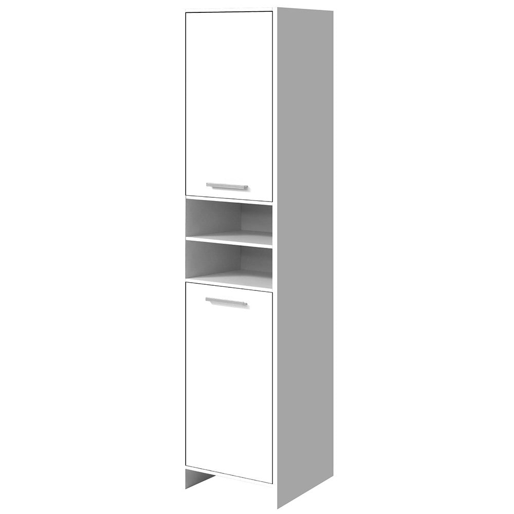 Artiss 185cm Bathroom Tallboy Toilet Storage Cabinet Laundry Cupboard Adjustable Shelf White-0