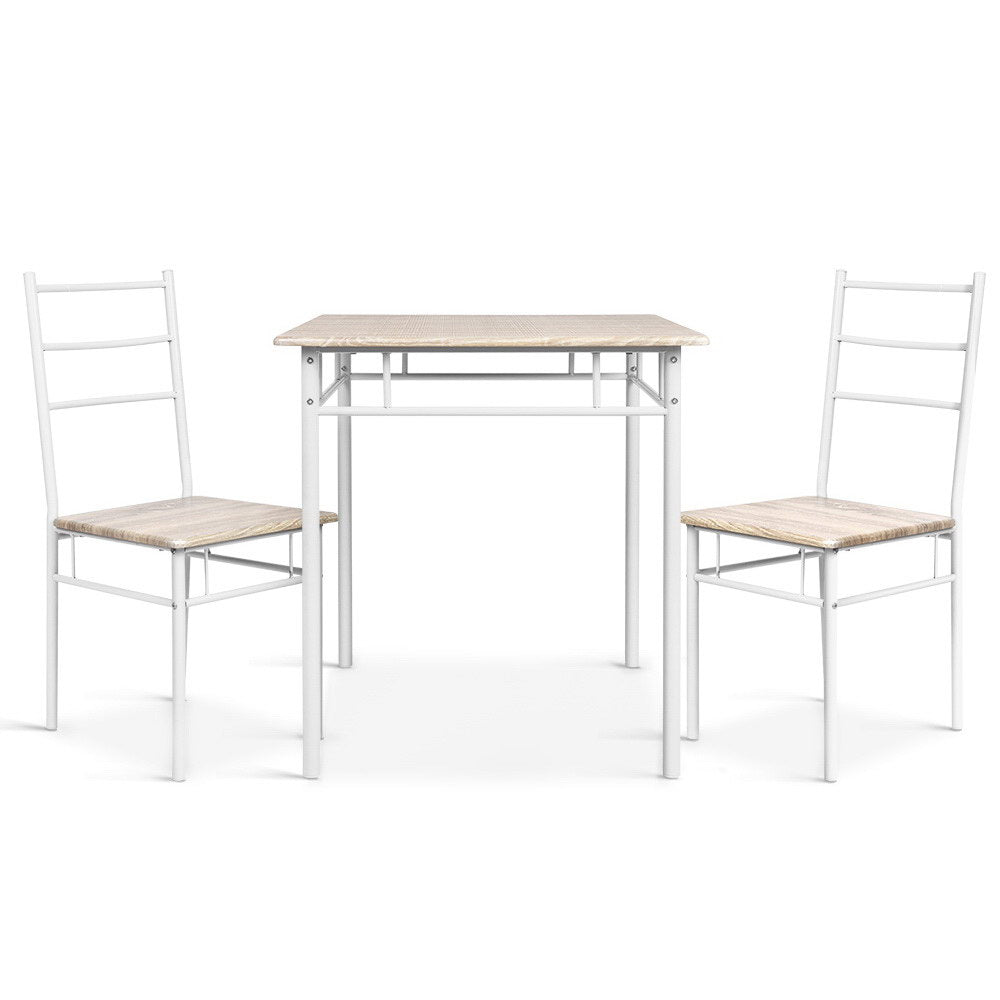 Artiss 3 Piece Dining Set - Natural-0