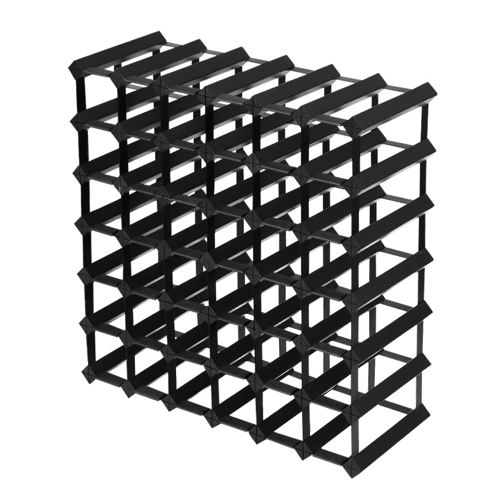 Artiss 42 Bottles Timber Wine Rack Storage Wooden Racks Black-0