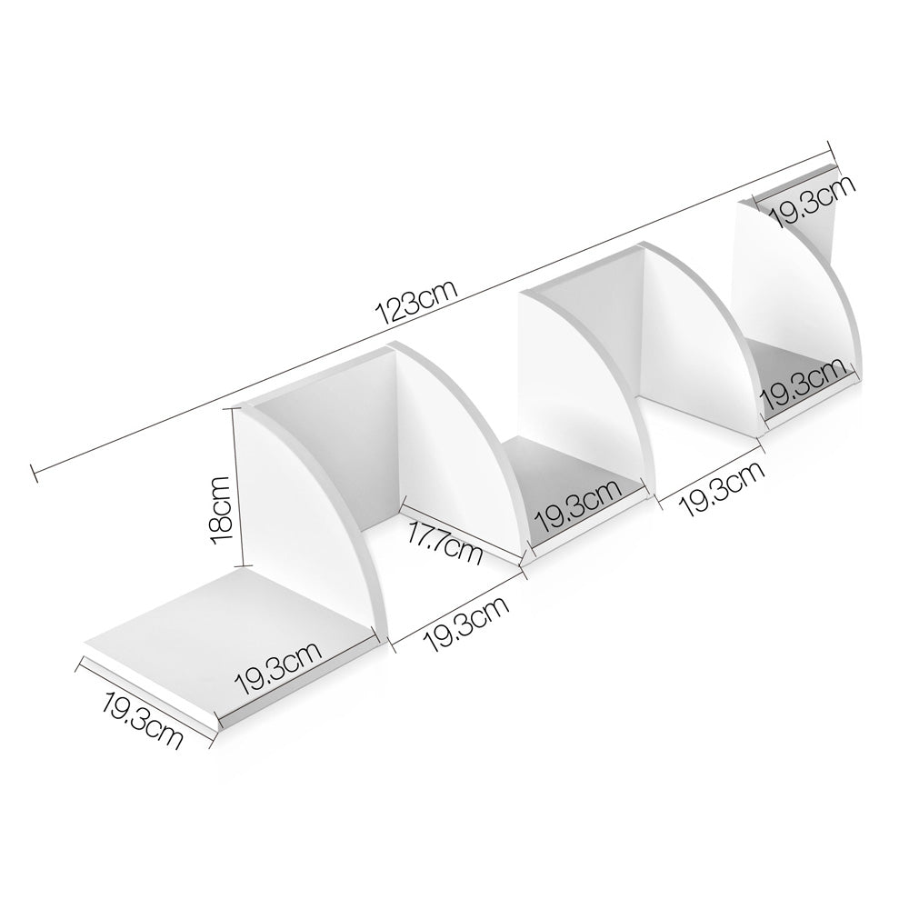 Artiss 5 Tier Corner Wall Shelf - White-1