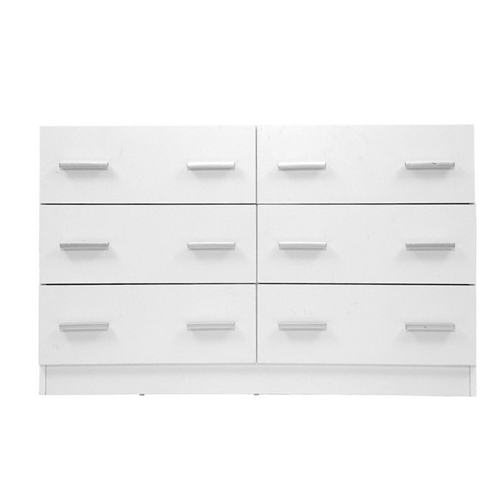 Artiss 6 Chest of Drawers Cabinet Dresser Tallboy Lowboy Storage Bedroom White-2