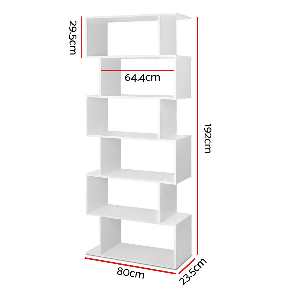 Artiss 6 Tier Display Shelf - White-1