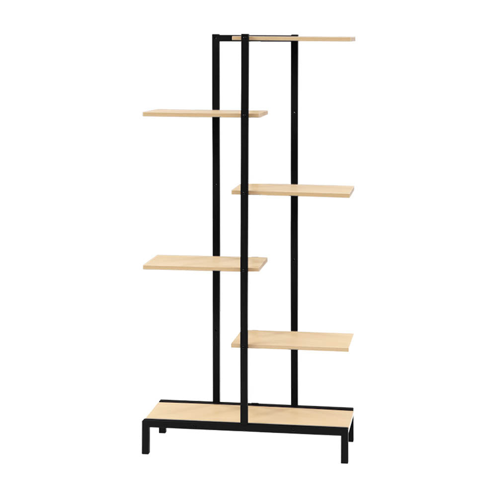 Artiss 6-tier Indoor Outdoor Metal Wood Plant Stand Garden Shelf Garden Display-0