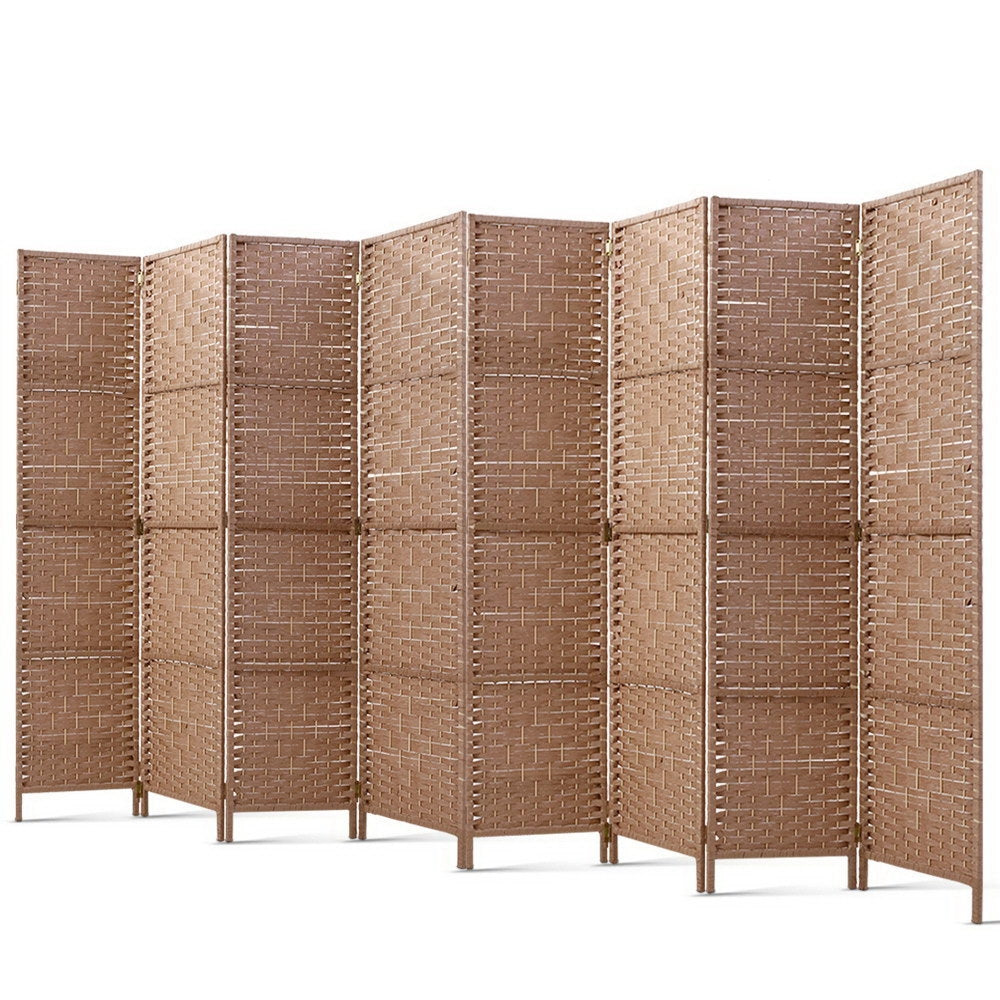 Artiss 8 Panel Room Divider Screen Privacy Timber Foldable Dividers Stand Natural-0