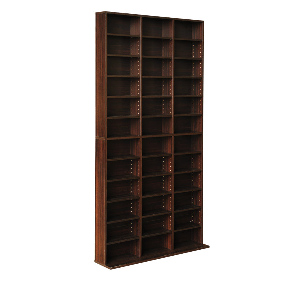 Artiss Adjustable Book Storage Shelf Rack Unit - Expresso-0