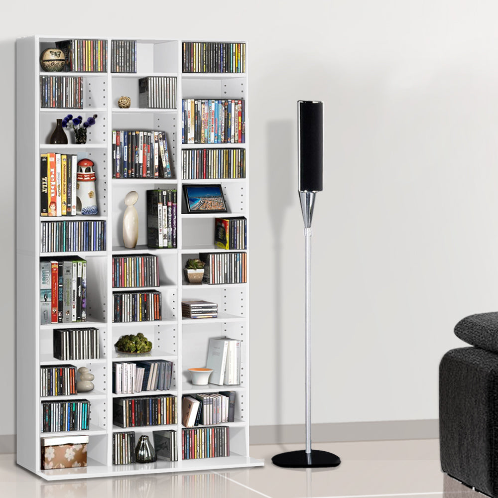 Artiss Adjustable Book Storage Shelf Rack Unit - White-6