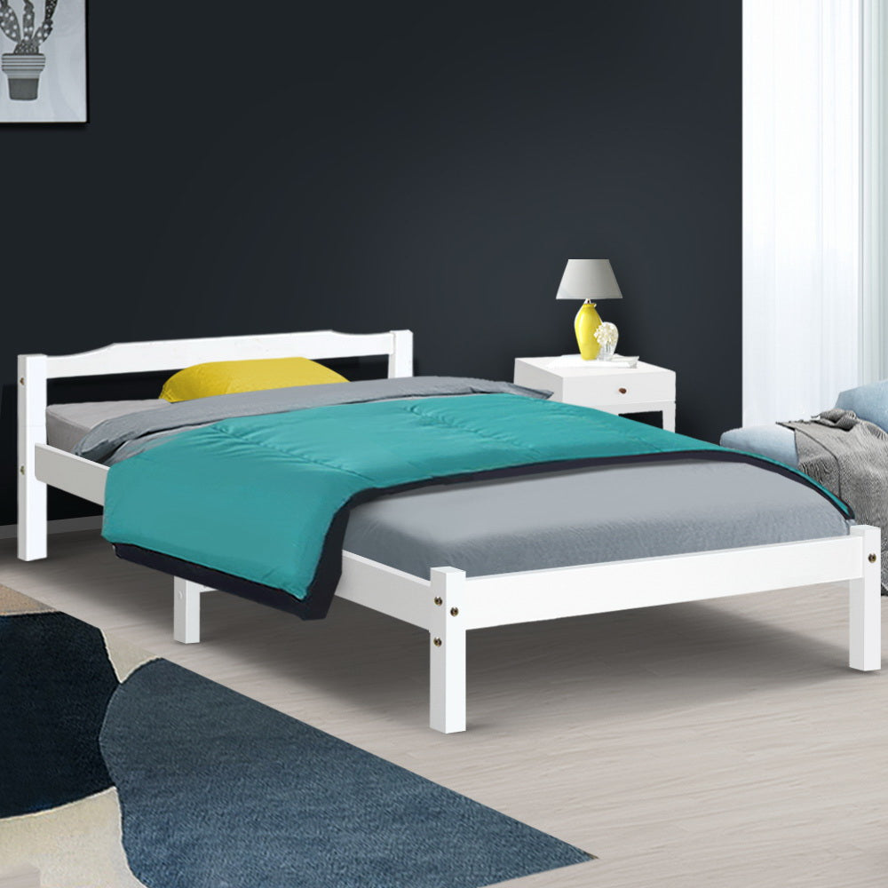 Artiss Bed Frame King Single Size Wooden Mattress Base Timber Platform-6