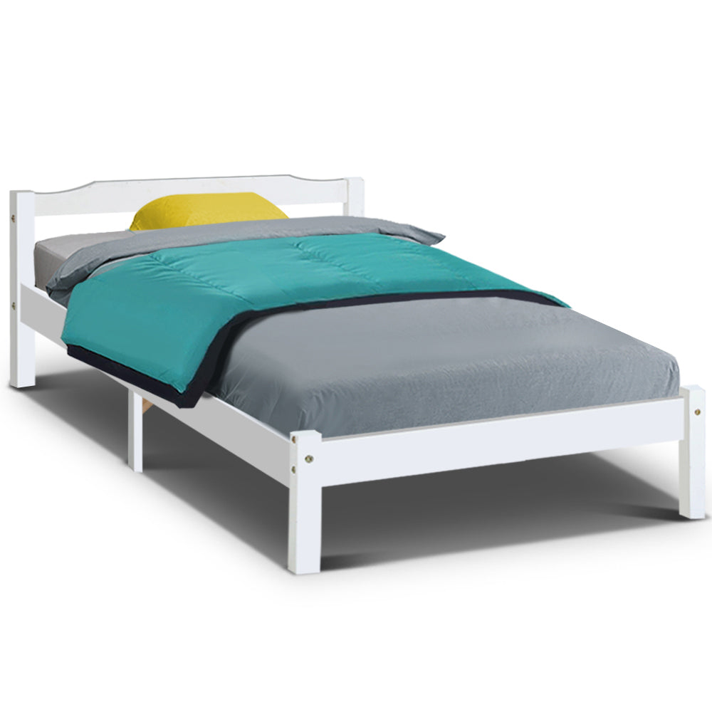 Artiss Bed Frame King Single Size Wooden Mattress Base Timber Platform-0