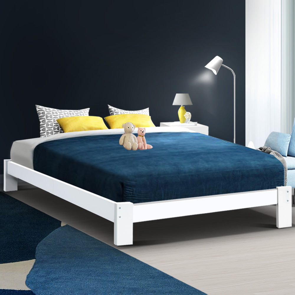 Artiss Bed Frame Queen Wooden Bed Base Frame Size Timber Mattress Platform-6