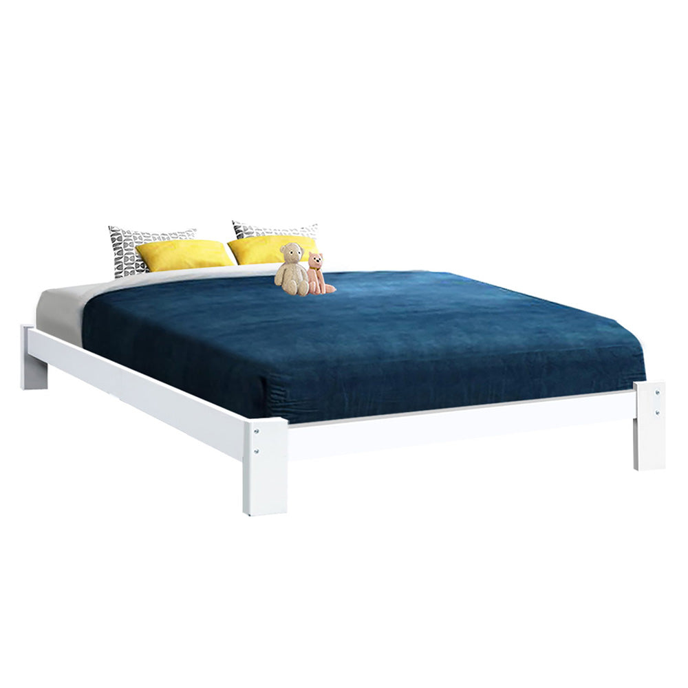 Artiss Bed Frame Queen Wooden Bed Base Frame Size Timber Mattress Platform-0