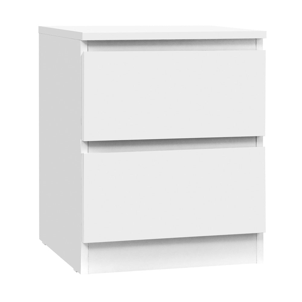 Artiss Bedside Table Cabinet Lamp Side Tables Drawers Nightstand Unit White-0