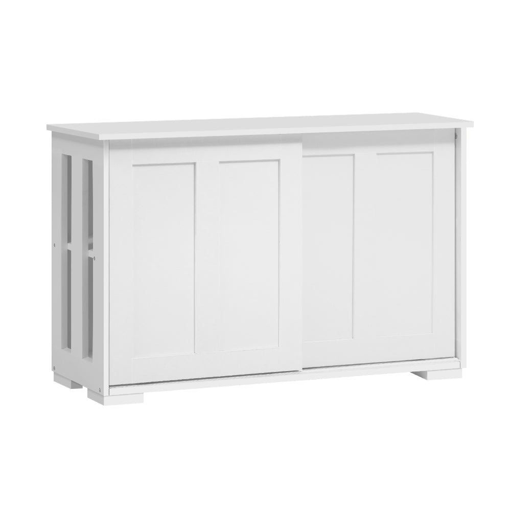 Artiss Buffet Sideboard Cabinet White Doors Storage Shelf Cupboard Hallway Table White-0