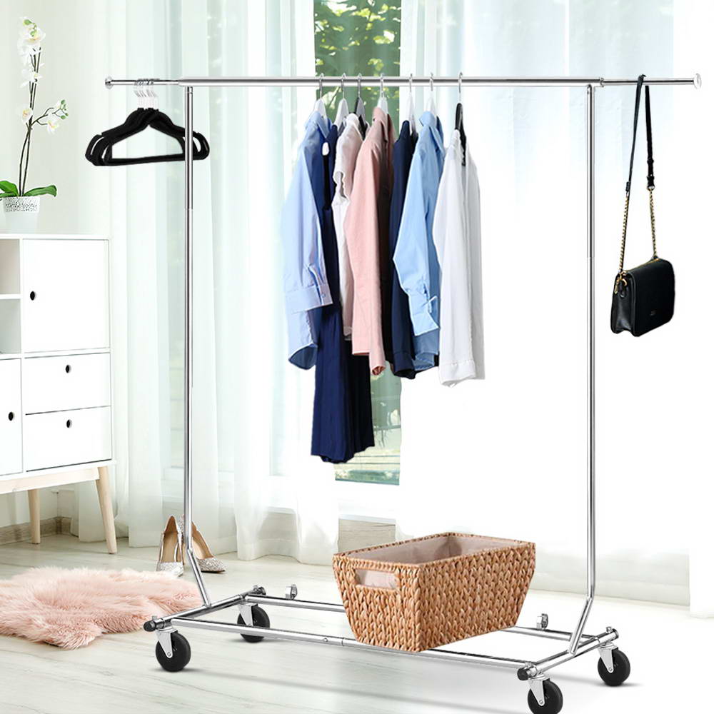 Artiss Clothes Coat Rack Stand Portable Garment Hanging Rail Airer Adjustable-6