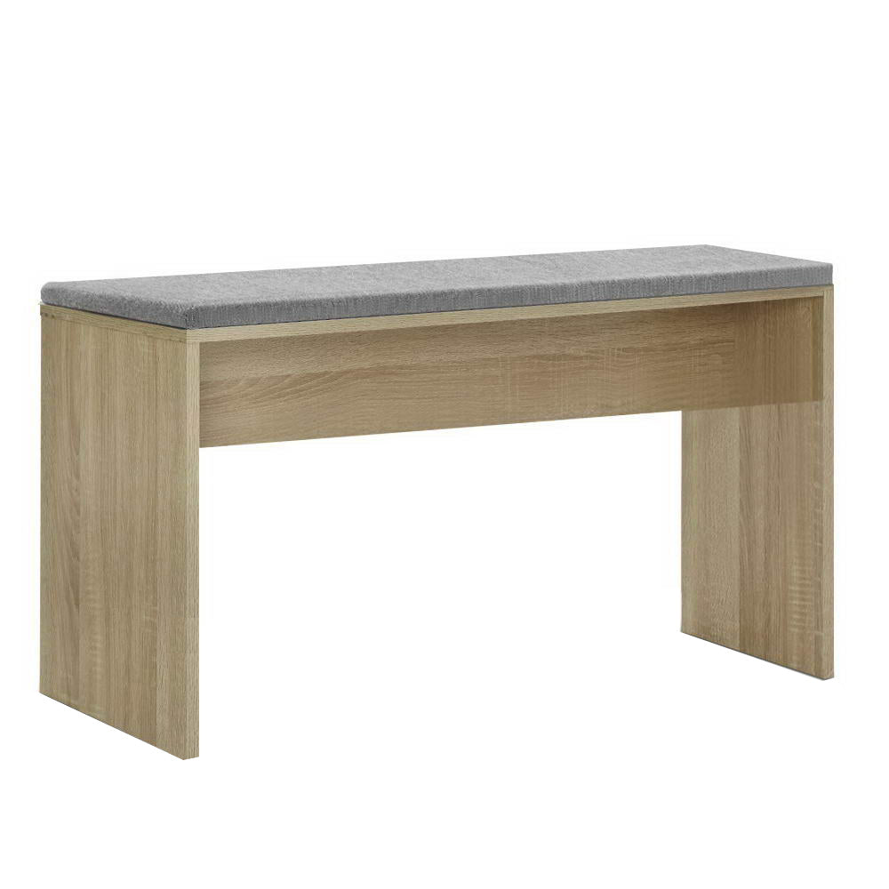 Artiss Dining Bench NATU Upholstery Seat Stool Chair Cushion Kitchen Furniture Oak 90cm-0