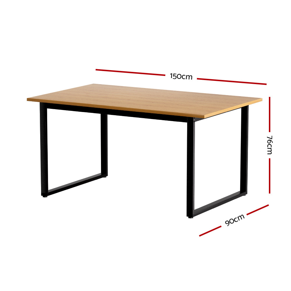 Artiss Dining Table 6 Seater Kitchen Cafe Rectangular Wooden Table 150CM-1