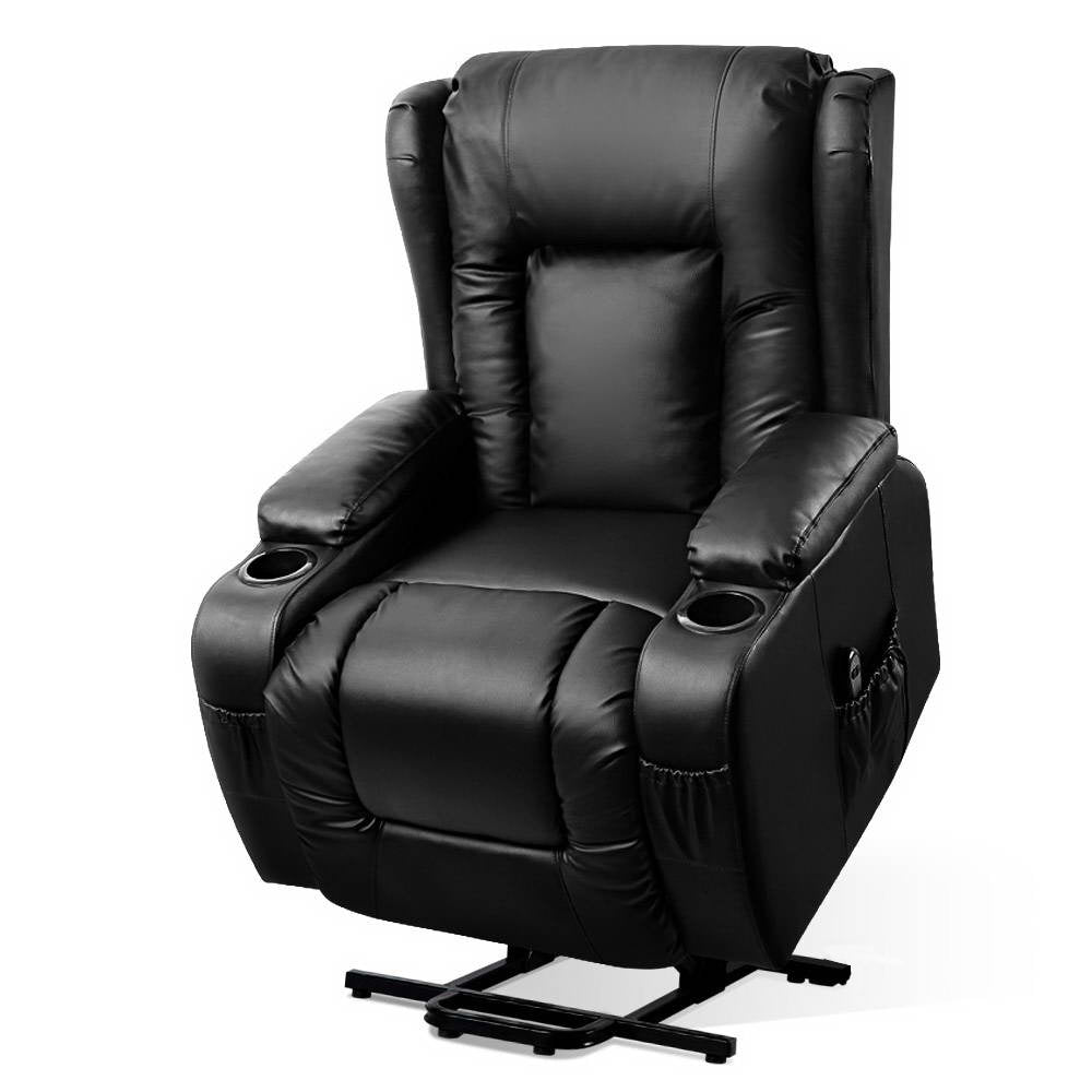 Artiss Electric Recliner Chair Lift Heated Massage Chairs Lounge Sofa Leather-0