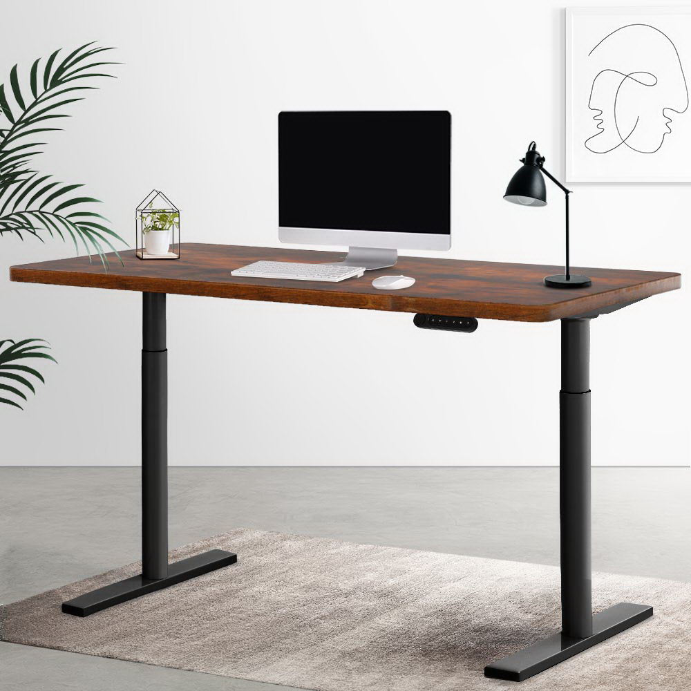 Artiss Electric Standing Desk Adjustable Sit Stand Desks Black Brown 140cm-7