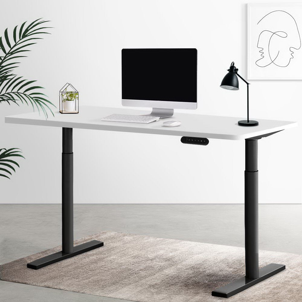 Artiss Electric Standing Desk Adjustable Sit Stand Desks Black White 140cm-7