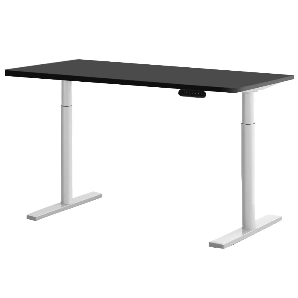 Artiss Electric Standing Desk Adjustable Sit Stand Desks White Black 140cm-0