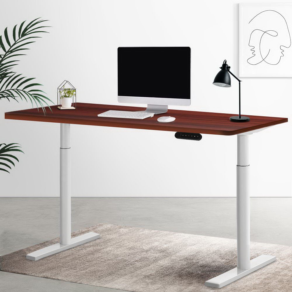 Artiss Electric Standing Desk Adjustable Sit Stand Desks White Walnut 140cm-7