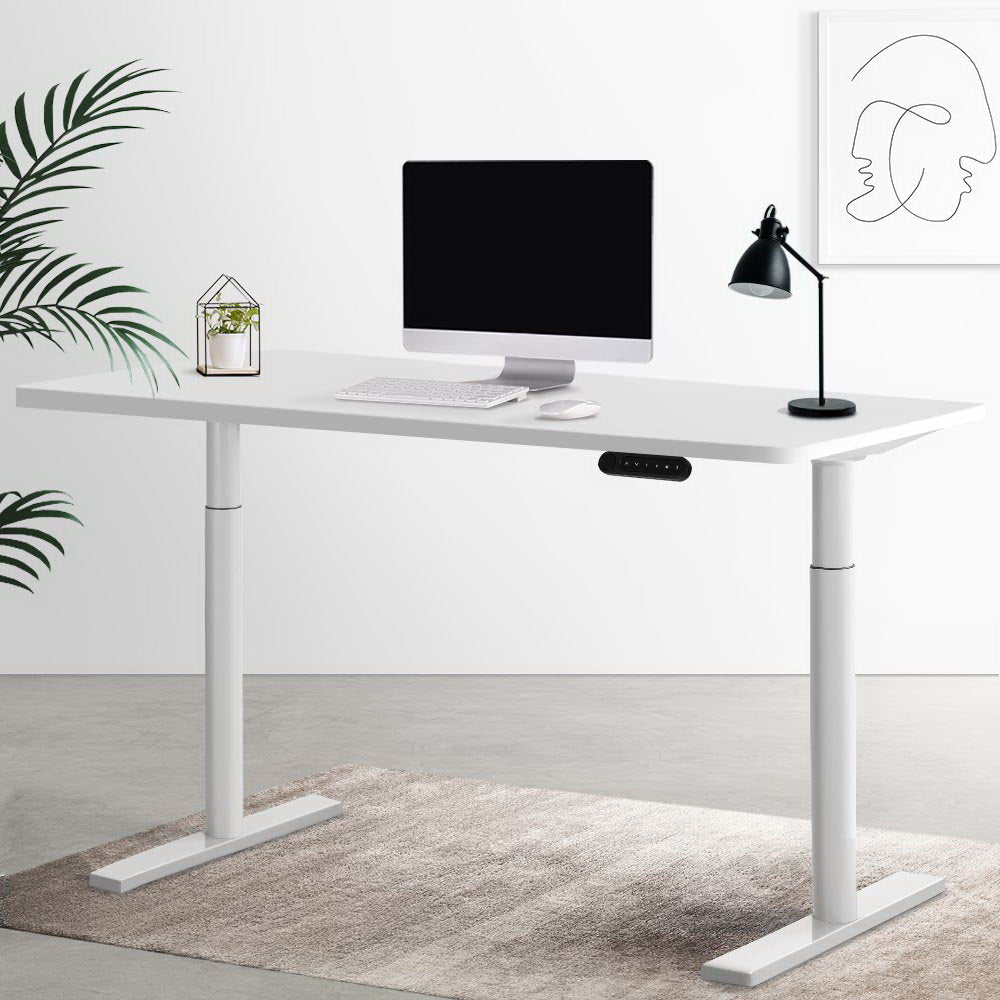 Artiss Electric Standing Desk Height Adjustable Sit Stand Desks Table White-7