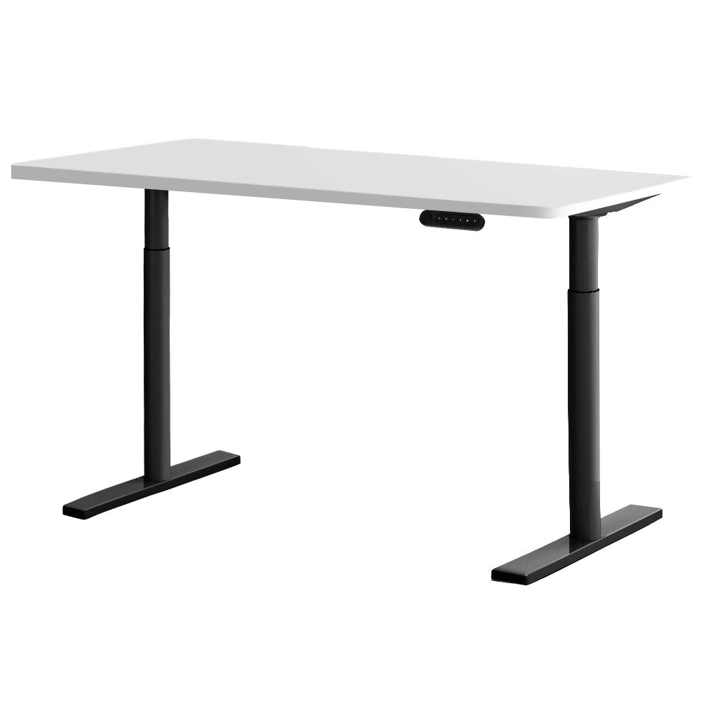 Artiss Electric Standing Desk Motorised Adjustable Sit Stand Desks Black White-0