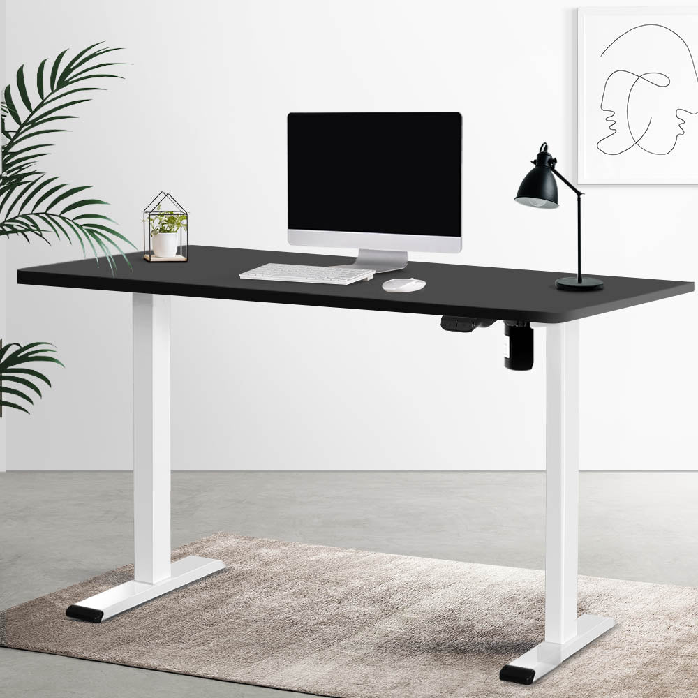 Artiss Electric Standing Desk Motorised Adjustable Sit Stand Desks White Black-7