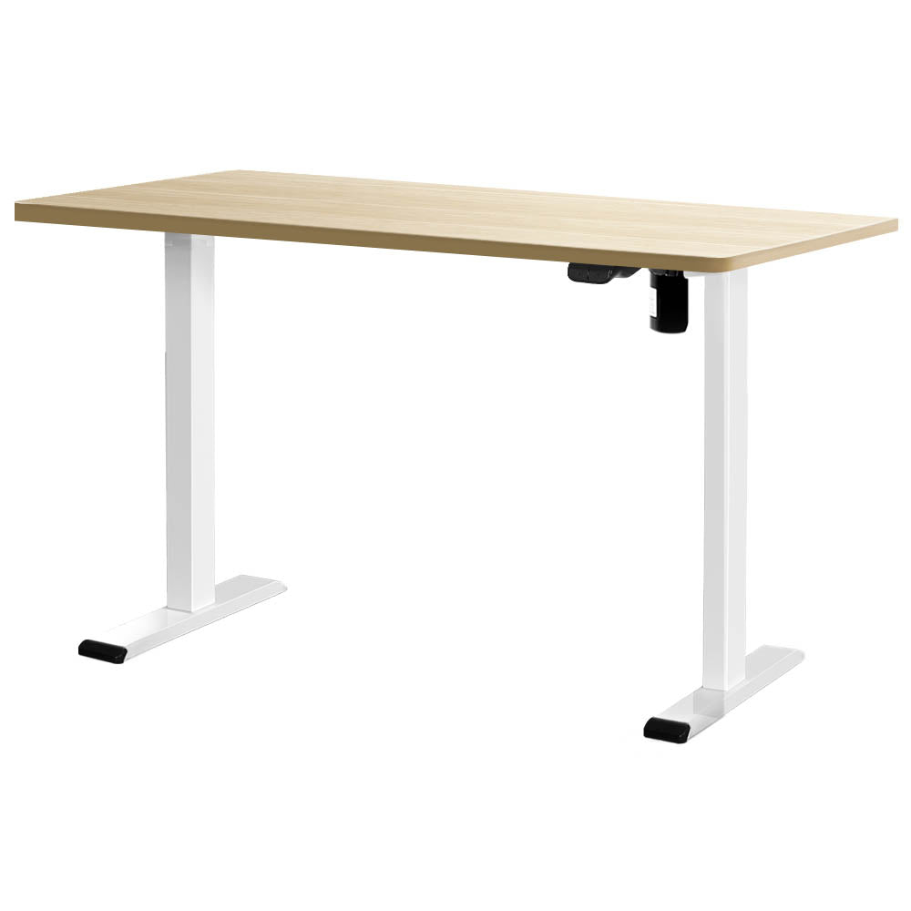 Artiss Electric Standing Desk Motorised Adjustable Sit Stand Desks White Oak-0