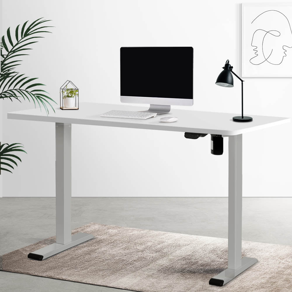 Artiss Electric Standing Desk Motorised Sit Stand Desks Table Grey White 140cm-7