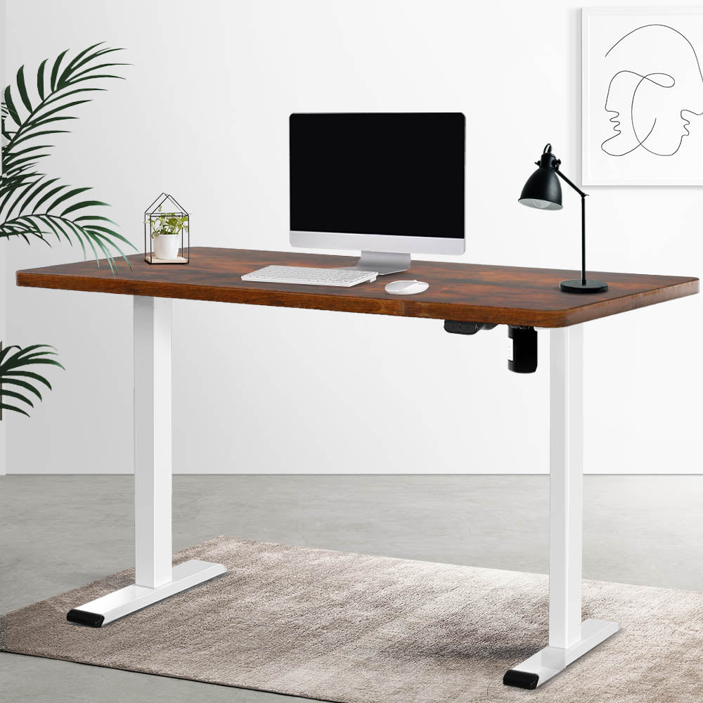 Artiss Electric Standing Desk Motorised Sit Stand Desks Table White Brown 140cm-7