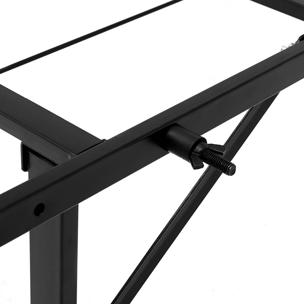 Artiss Folding Double Metal Bed Frame - Black-2