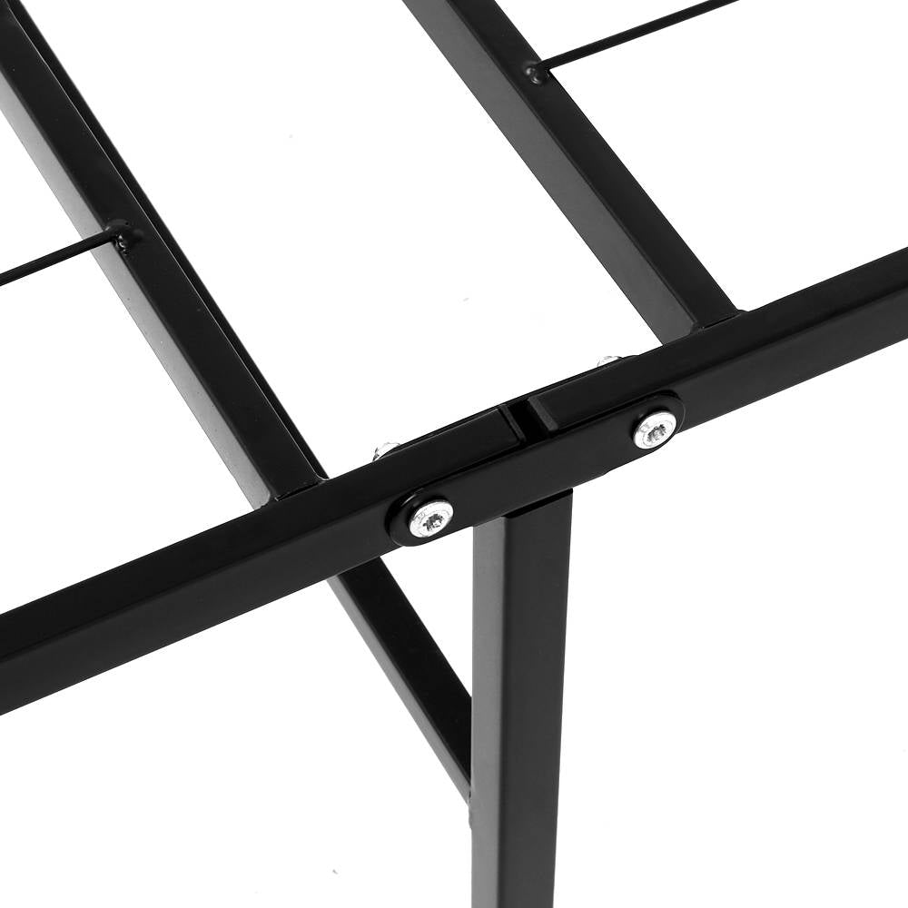 Artiss Folding Double Metal Bed Frame - Black-3