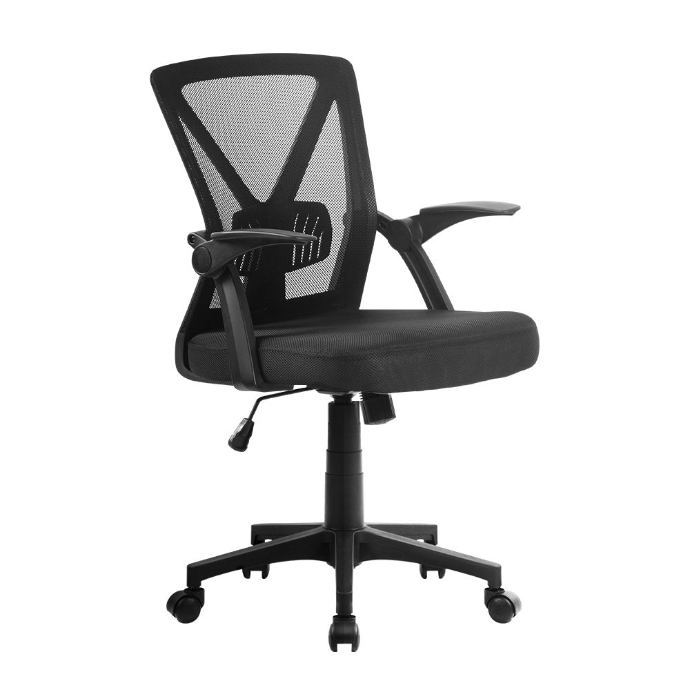 Artiss Gaming Office Chair Mesh Computer Chairs Swivel Executive Mid Back Black-0