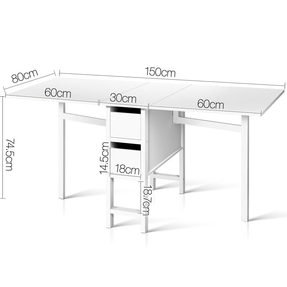 Artiss Gateleg Dining Table-1