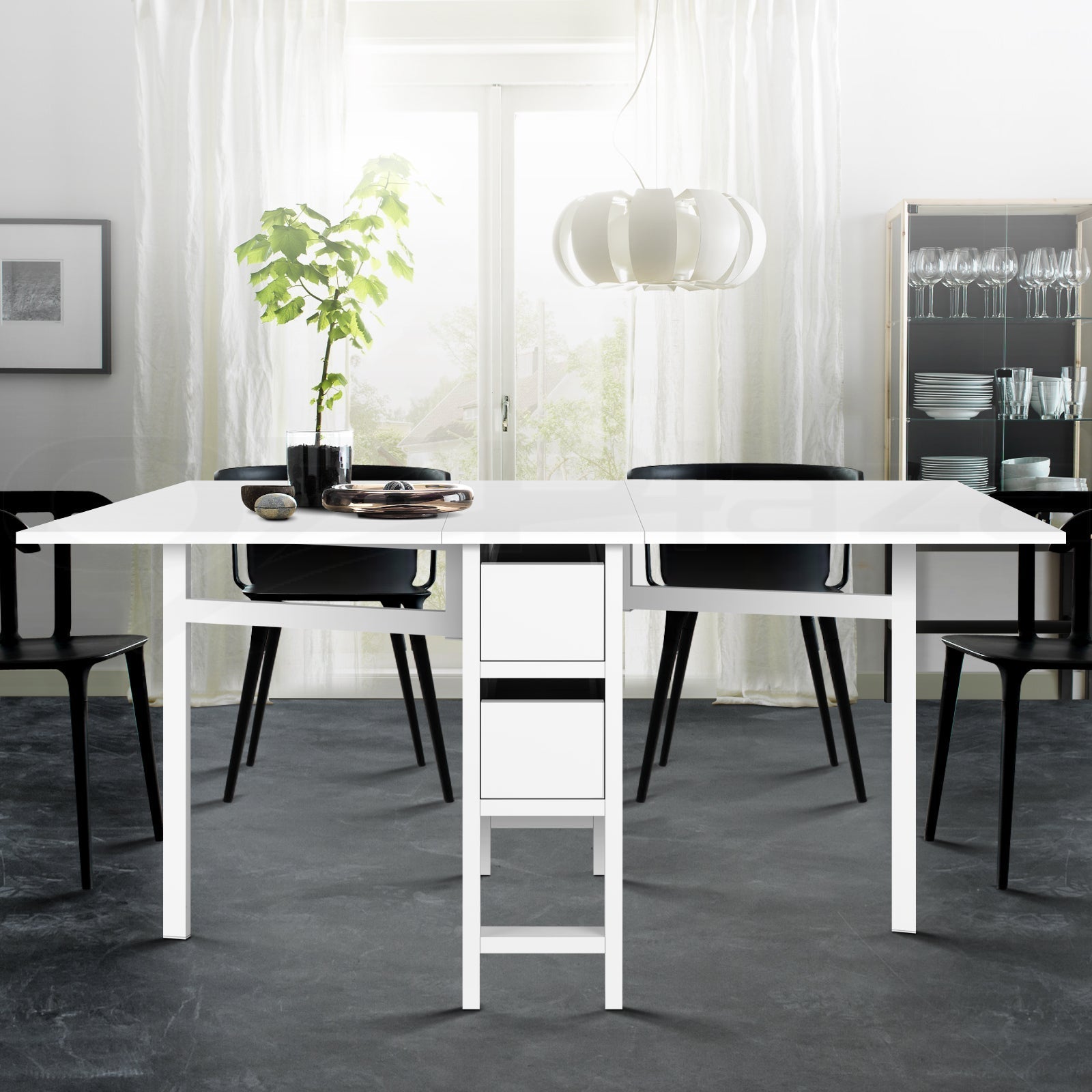 Artiss Gateleg Dining Table-5