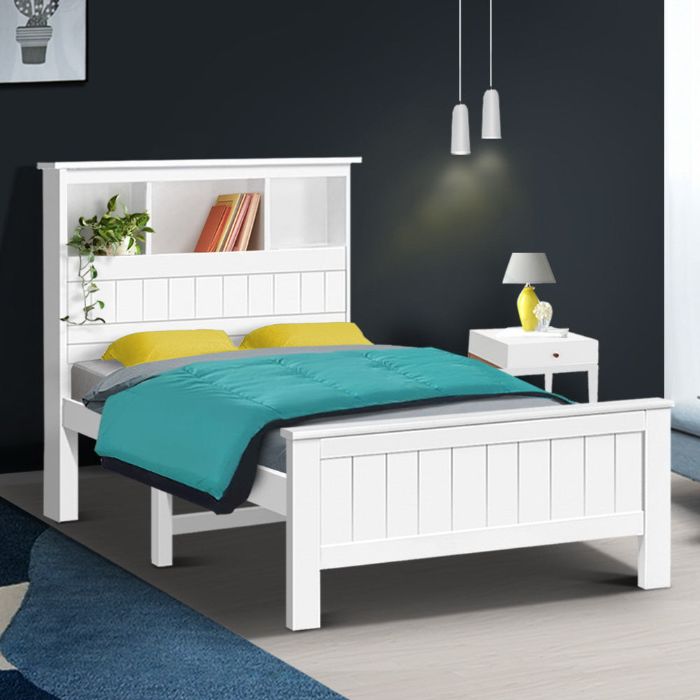 Artiss King Single Wooden Timber Bed Frame-6