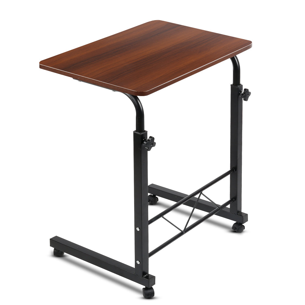 Artiss Laptop Table Desk Portable - Dark Wood-0