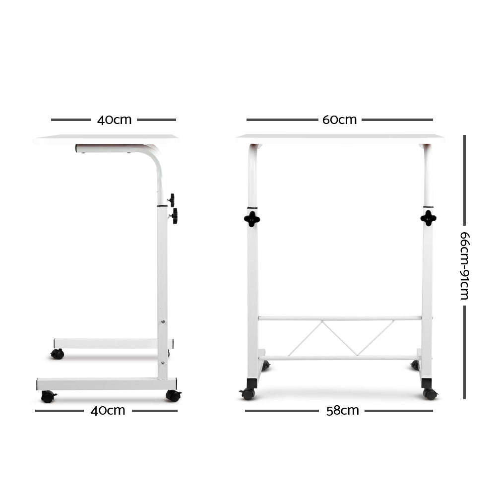 Artiss Laptop Table Desk Portable - White-1