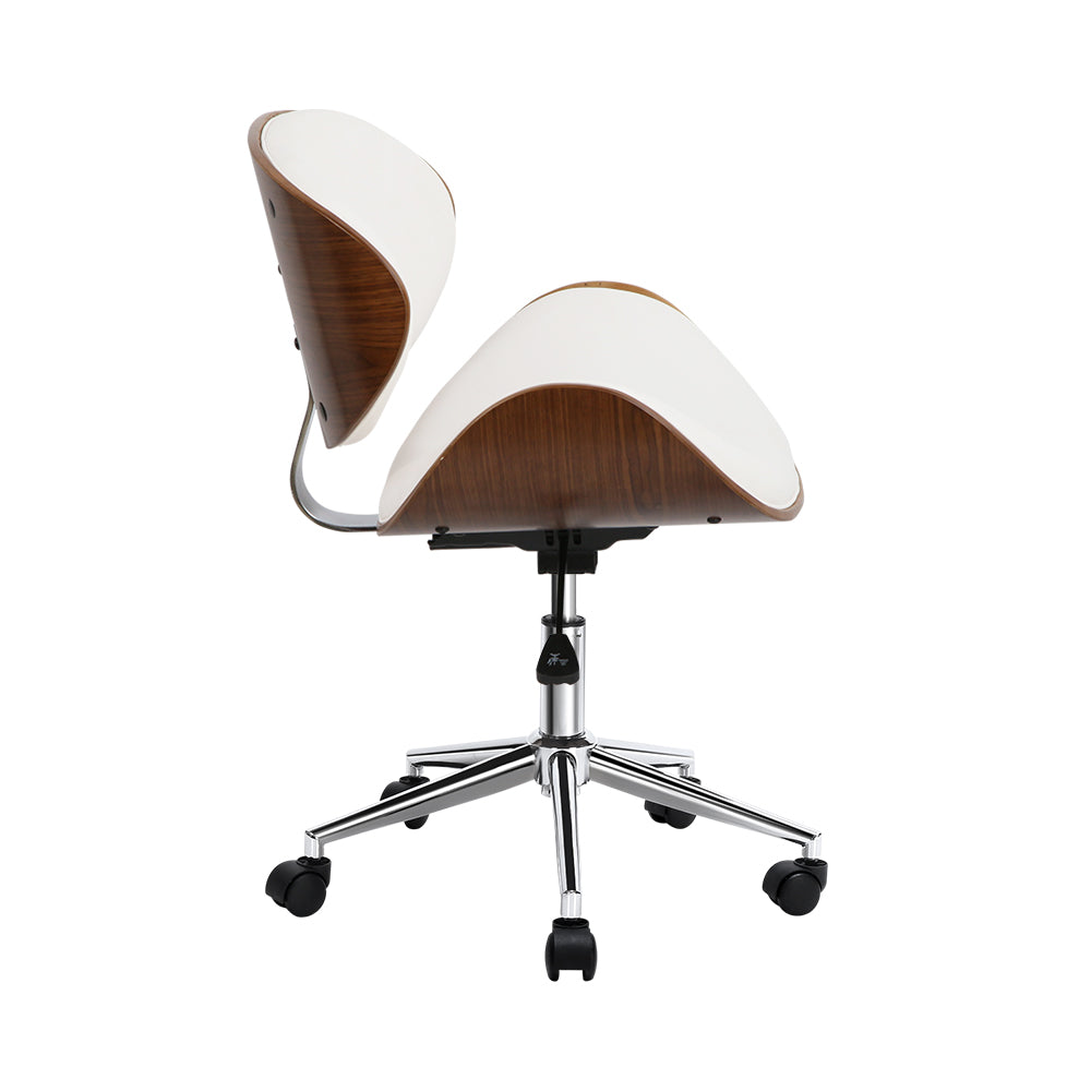 Artiss Leather Office Chair White-3