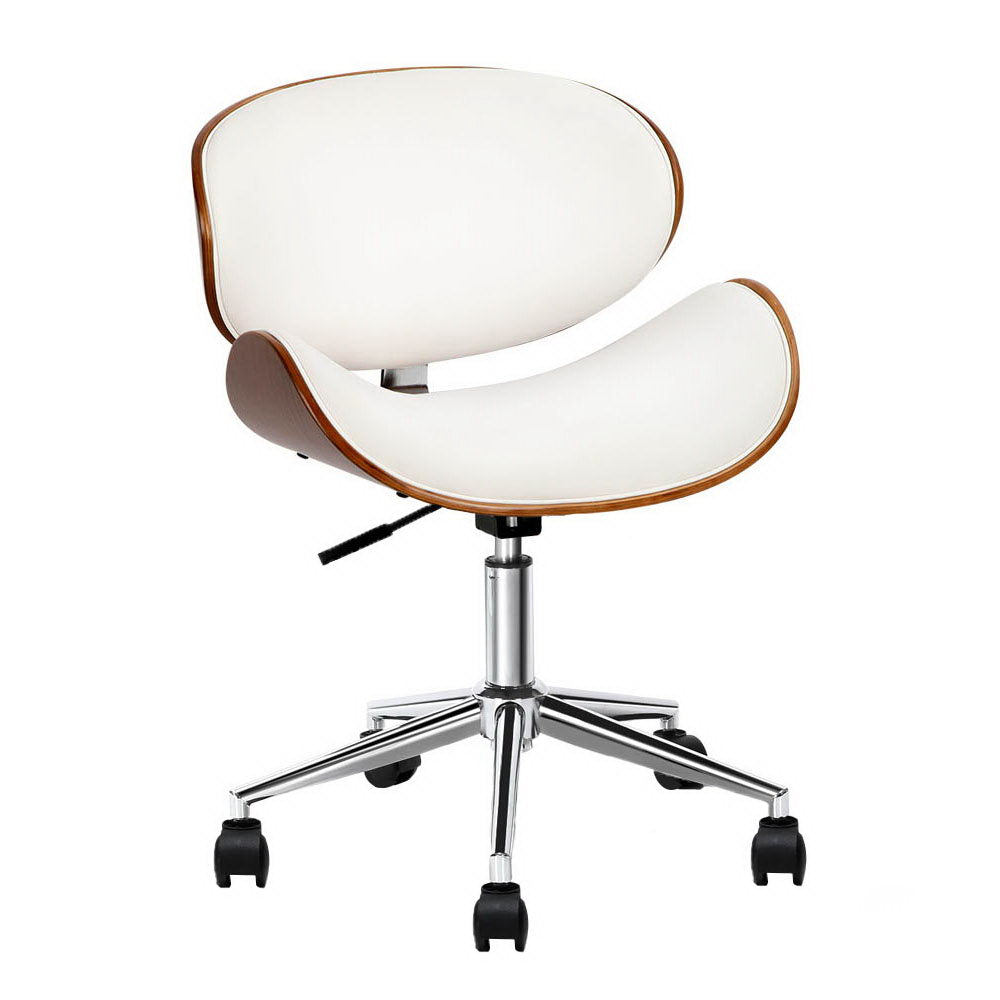 Artiss Leather Office Chair White-0