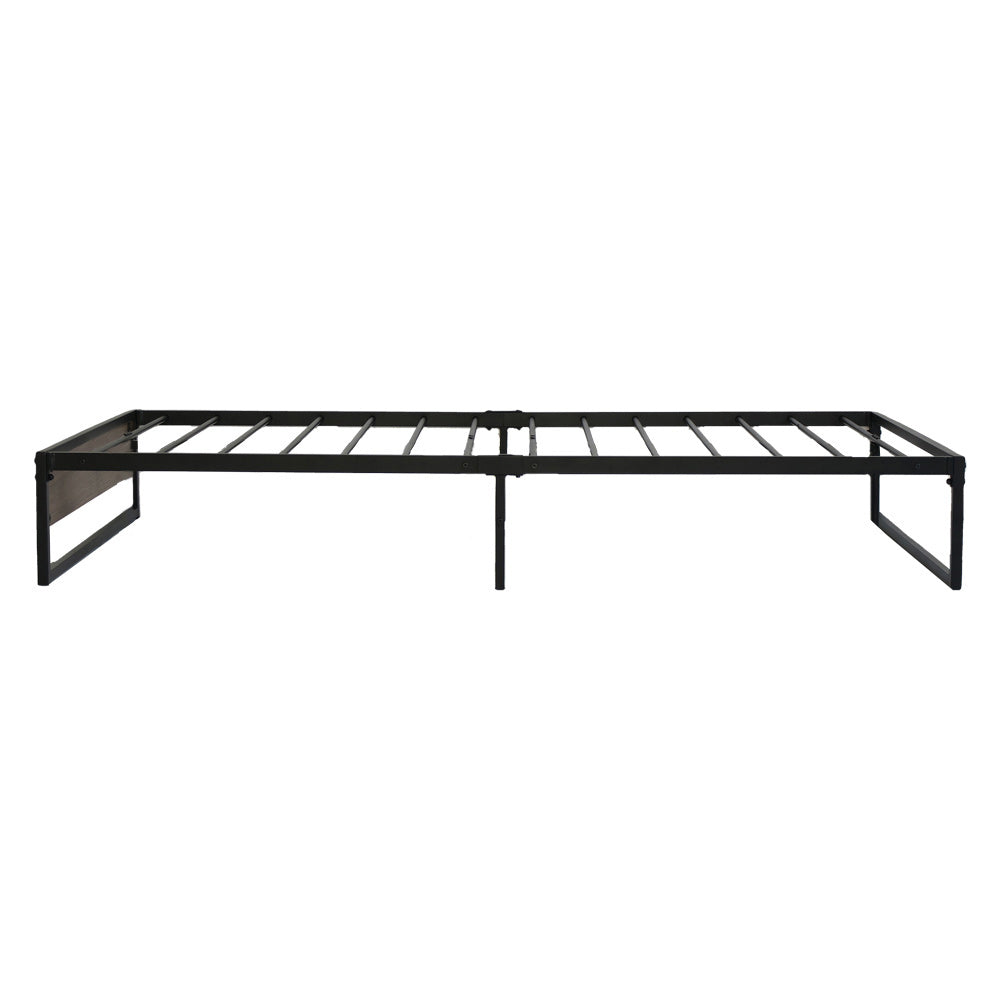 Artiss Metal Bed Frame Single Size Mattress Base Platform Wooden Black OSLO-2