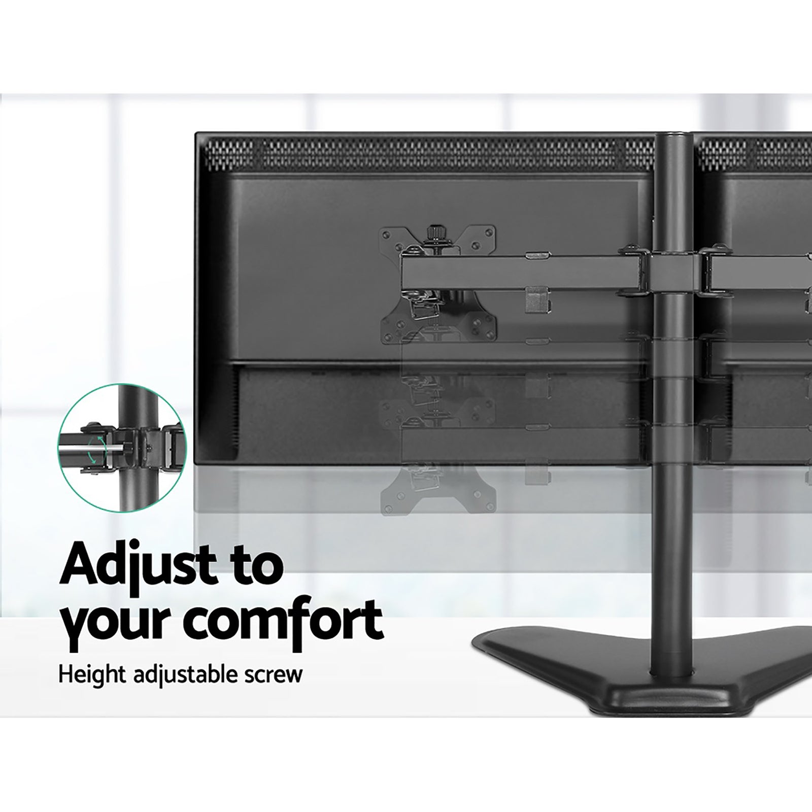 Artiss Monitor Arm Stand Dual Black-5